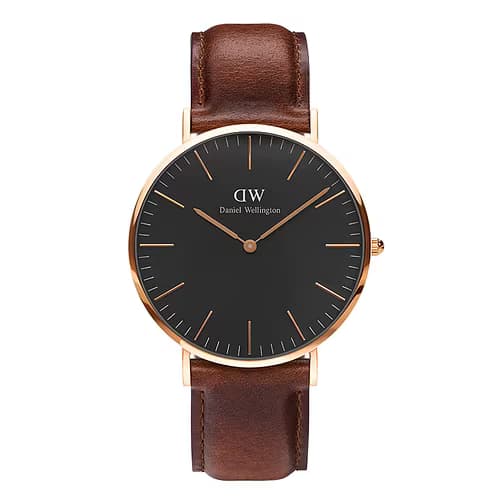 Daniel Wellington Montre Analogique Homme Daniel Wellington Cuir Marron DW.DW00100124