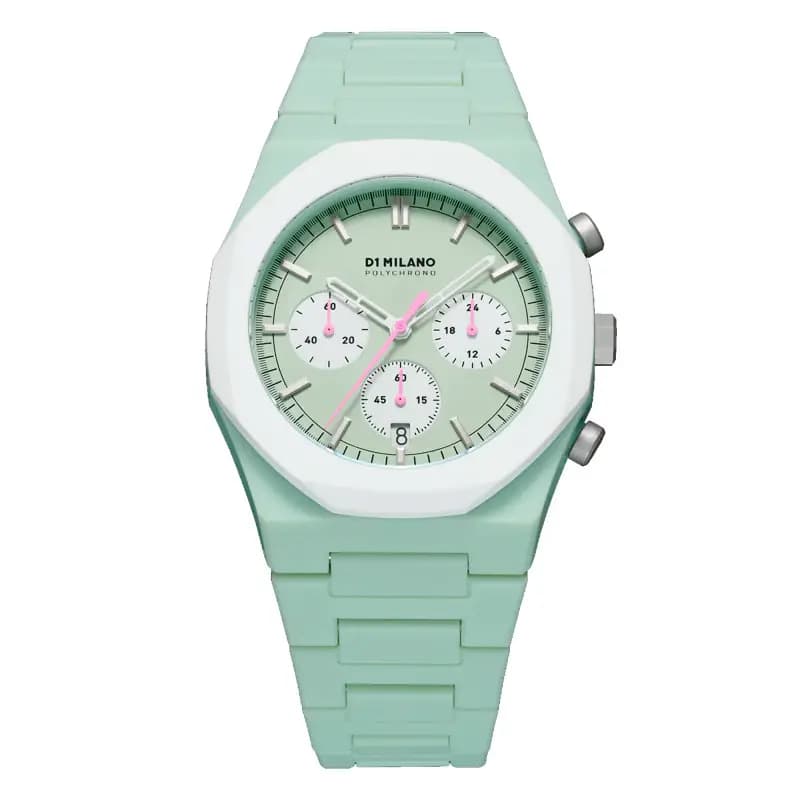D1 Milano Montre Polychrono 40.5mm Green Blast PHBJ02
