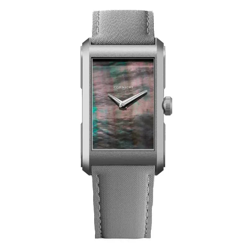 Corniche Montre Visionnaire Sandblasted Steel with Mother of Pearl Dial