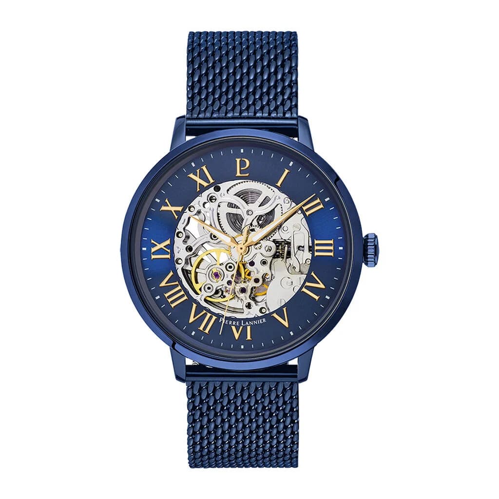 Pierre Lannier Montre Analogique Homme Pierre Lannier Acier Bleu 318B468