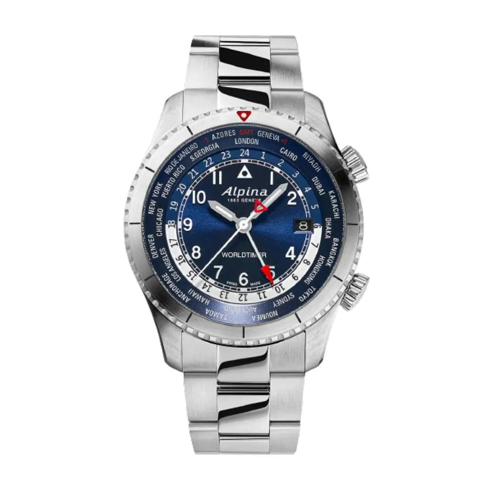 Alpina Montre Alpina Startimer Pilot Quartz Worldtimer 41 mm- AL-255N4S26B