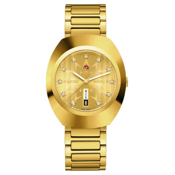 Rado Montre Rado DiaStar Original Automatique 38mm PVD Cadran Jaune Index Diamants