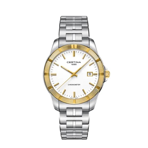 Certina Montre Certina DS Jubile Quartz Cadran Blanc Bracelet Acier