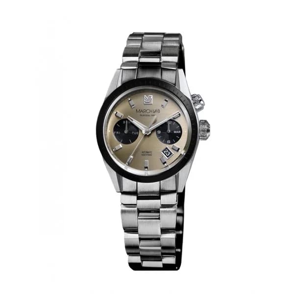 March LA.B Montre MARCH LA.B Agenda Automatique Cadran Magnum Bracelet Acier