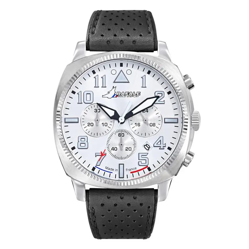 Patrouille de France Montre Rafale Solo Display COACH Chrono Acier Cuir Noir 666024