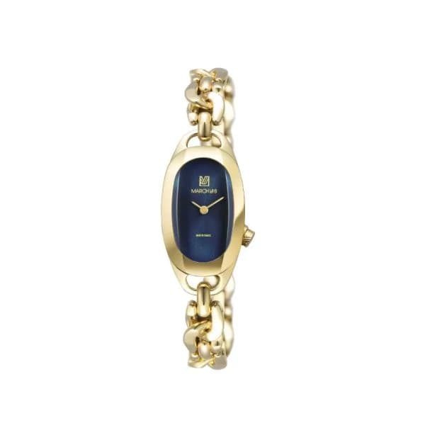 March LA.B Montre MARCH LA.B Oblongue PVD Gold Amiral Gourmette Gold