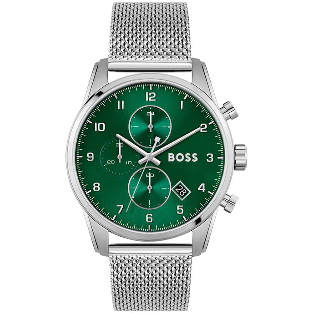 Hugo Boss Montre Boss Collection Sport Lux Skymaster en Acier Argenté