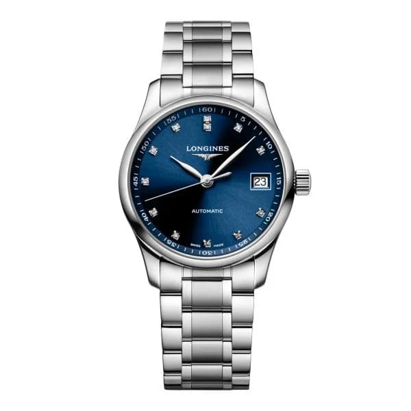 Longines Montre Longines Master Collection 34 mm Automatique Cadran Bleu soleillé Bracelet Acier