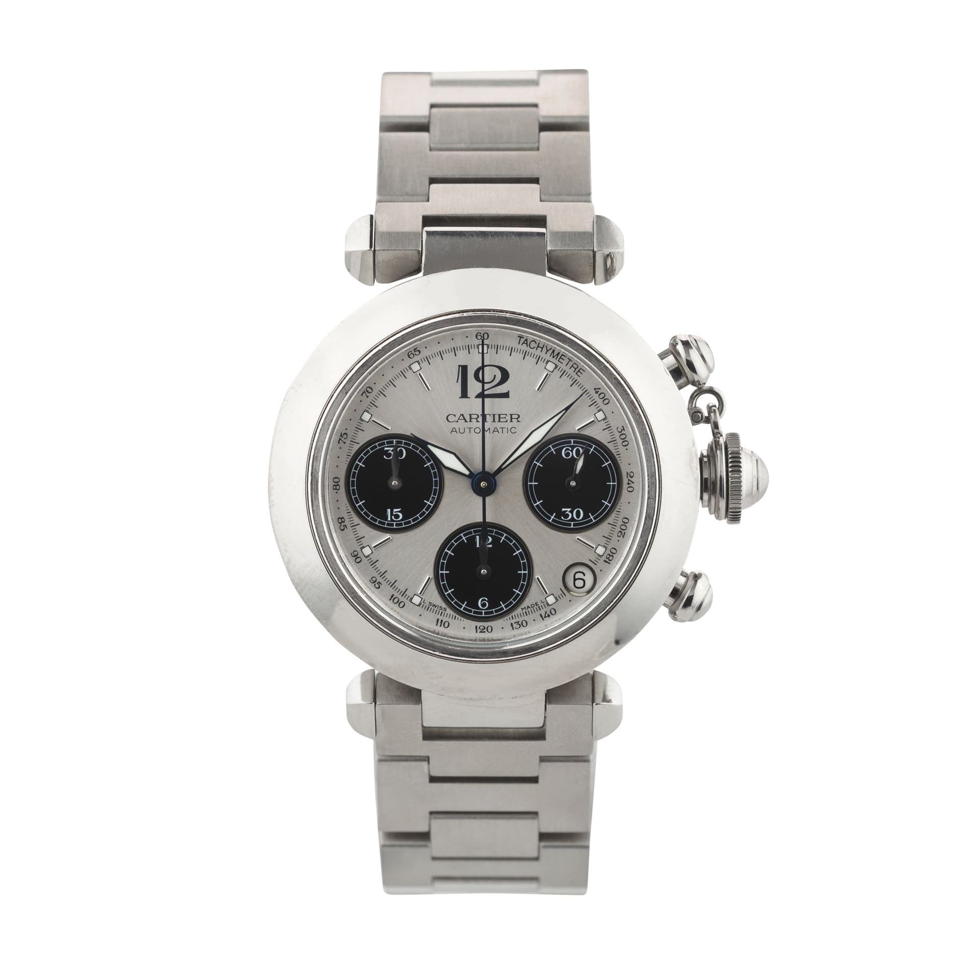 Cartier Pasha C Chronographe — cadran blanc