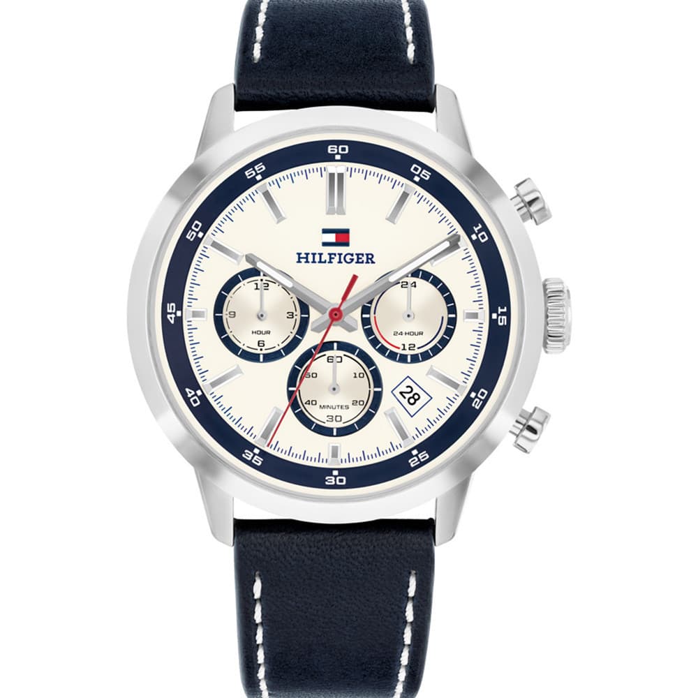 Tommy Hilfiger Montre Tommy Hilfiger Collection Kent en Cuir Bleu
