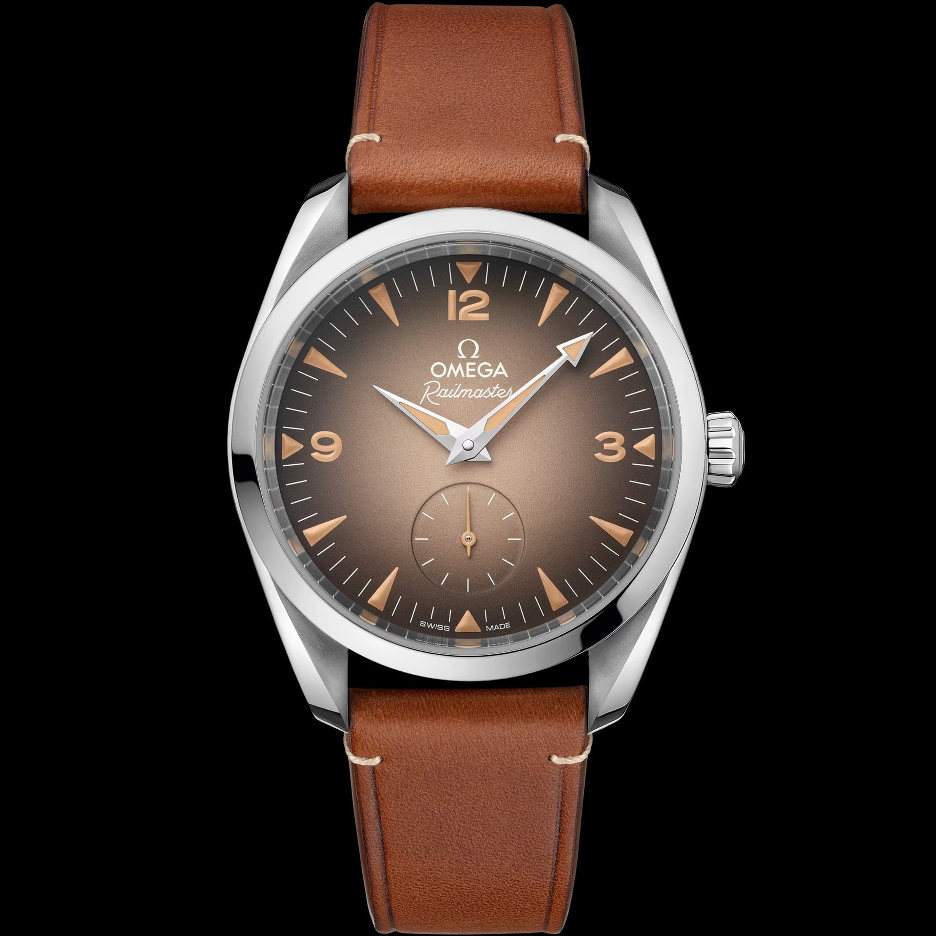 Omega Seamaster 38 — cadran marron