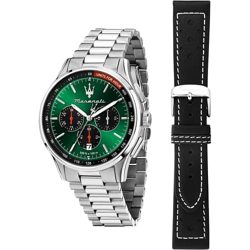 Maserati Montre Homme Maserati Cuir véritable Acier inoxydable Noir Acier inoxydable R8873624002