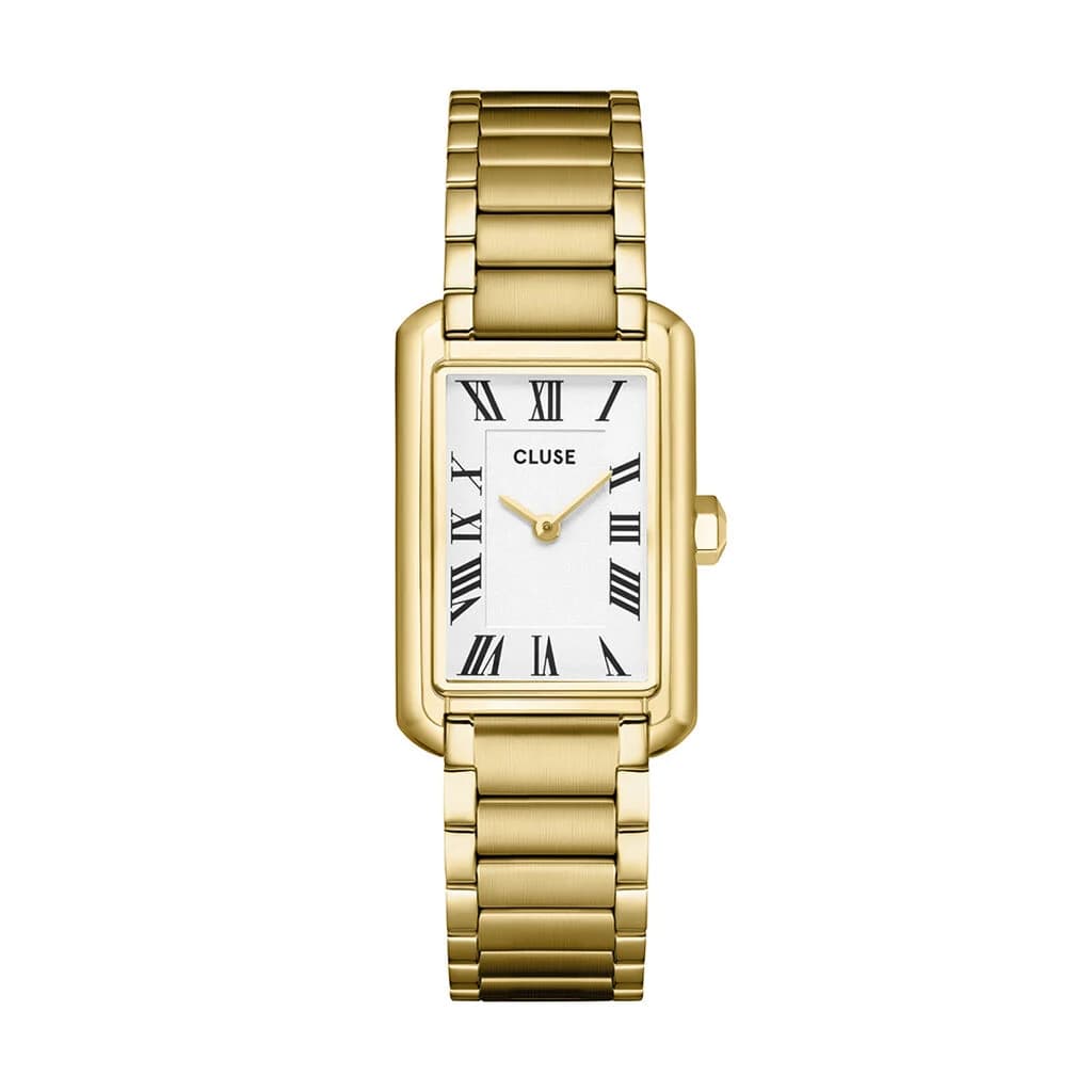 Cluse Belisenna Watch Steel, White, Gold Colour