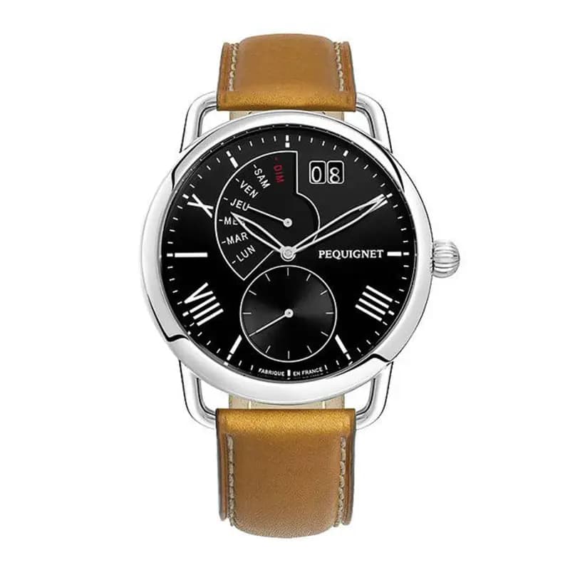 Pequignet Montre Equus 8350443 Cuir Gold