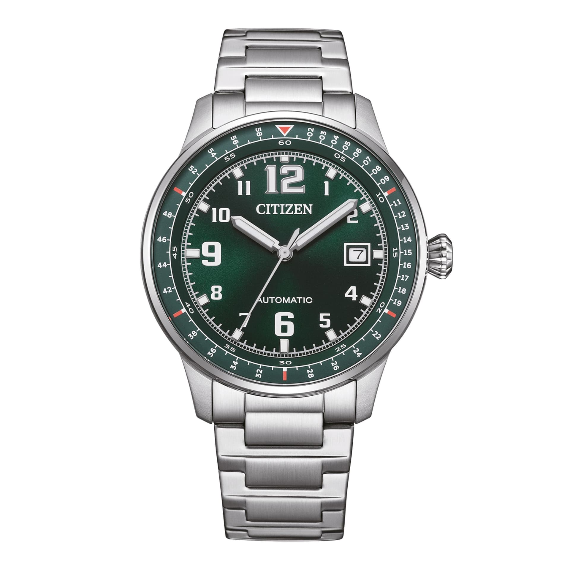 Citizen Montre Citizen Platform Mechanical Urban Military automatique cadran vert bracelet acier 40 mm