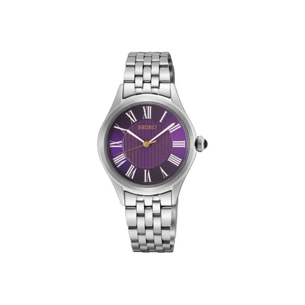 Seiko Montre Seiko Classique HGH004P1 29,6 mm Quartz Cadran Violet Chiffres Romains Édition Limitée