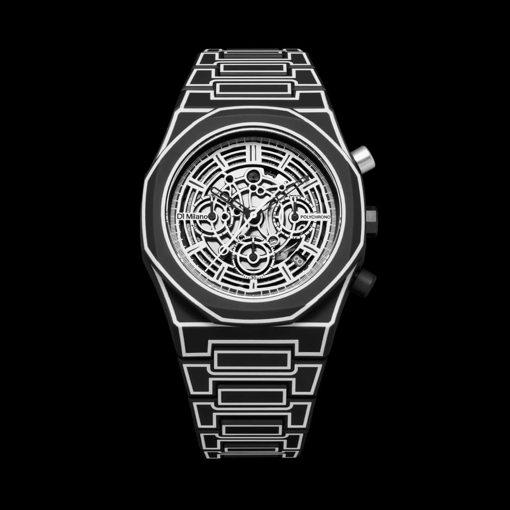 D1 Milano Montre quartz Homme Polychrono Argenté