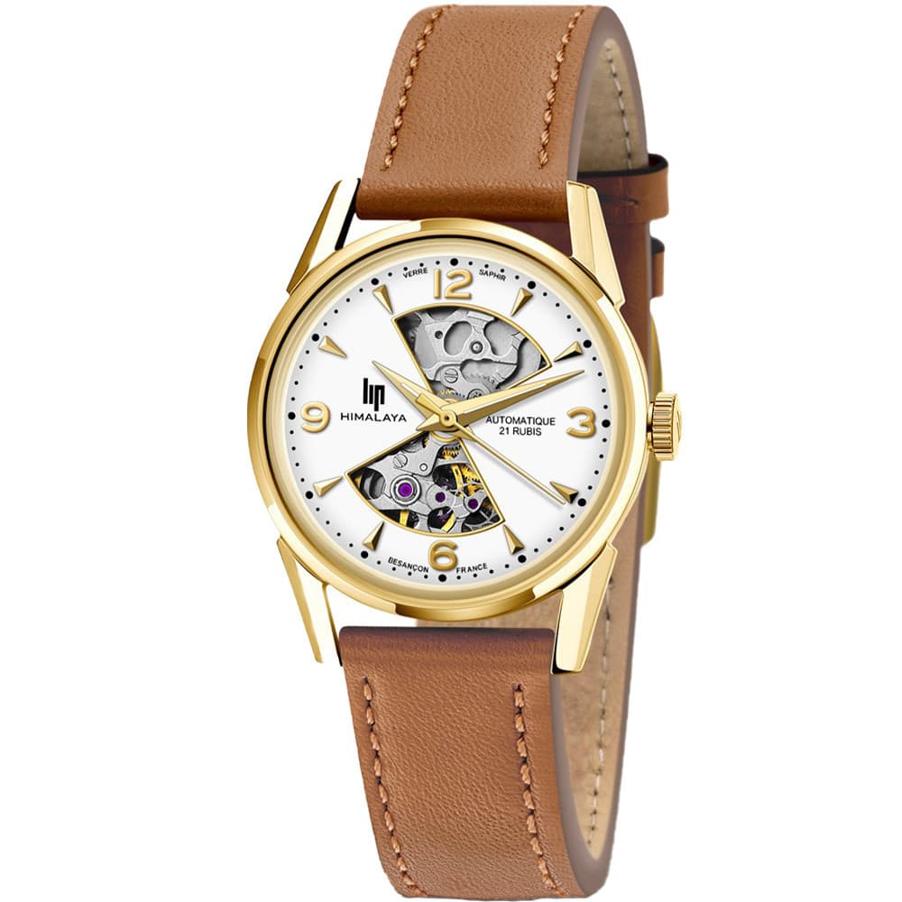 Lip Montre Automatique Lip en Cuir Marron