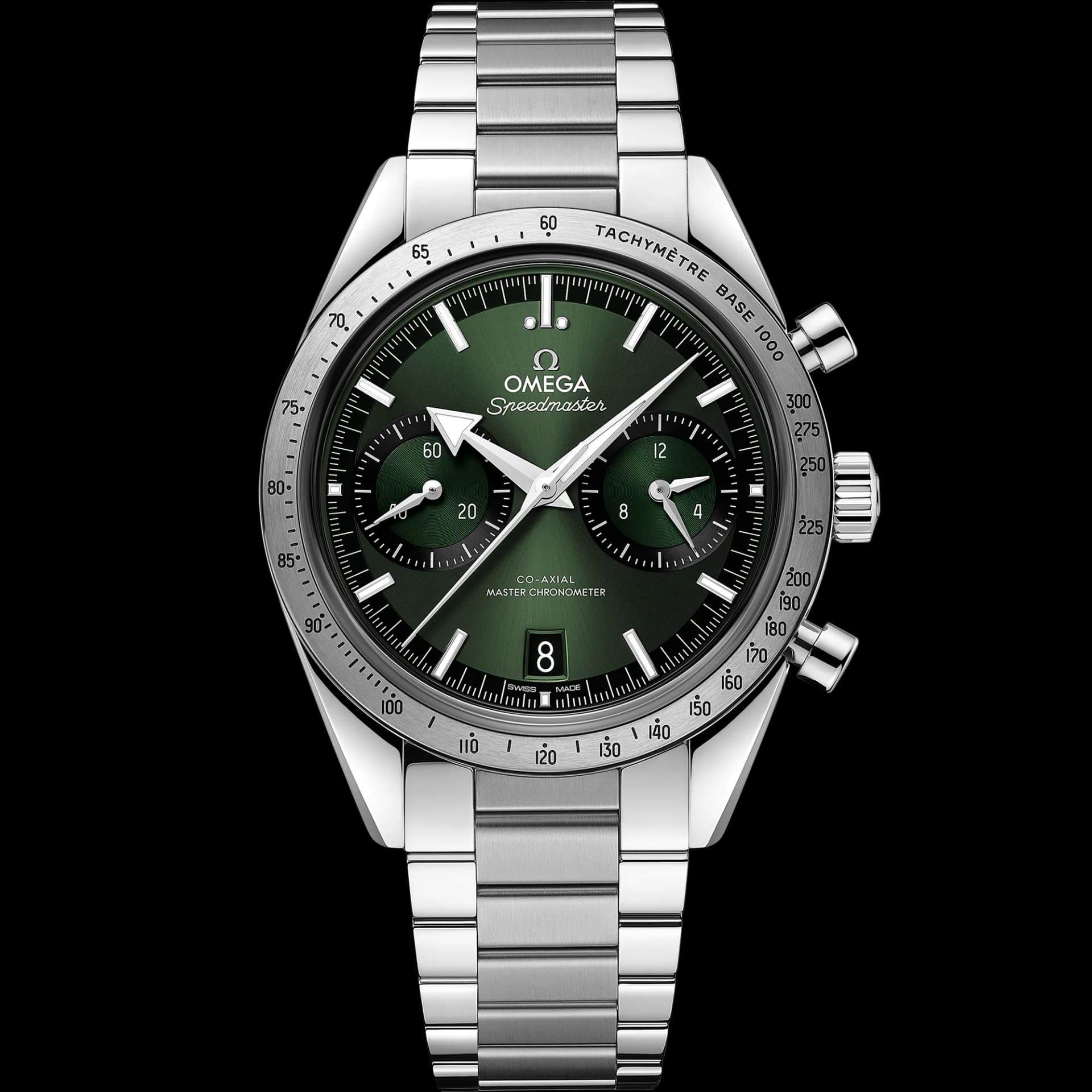 Omega Speedmaster 40,5 mm, acier sur acier