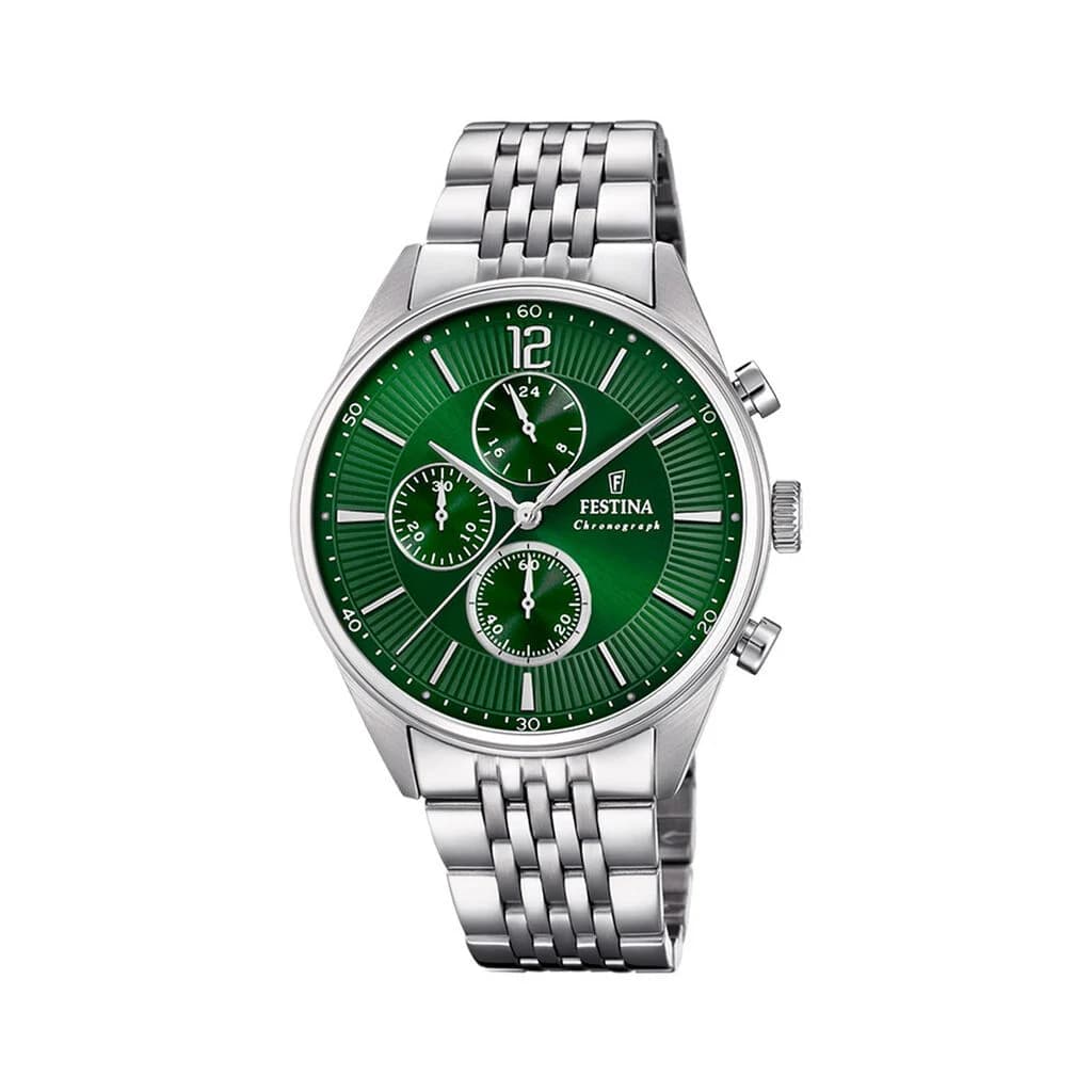 Festina Montre Festina Collection Timeless Chronograph en Acier Argenté