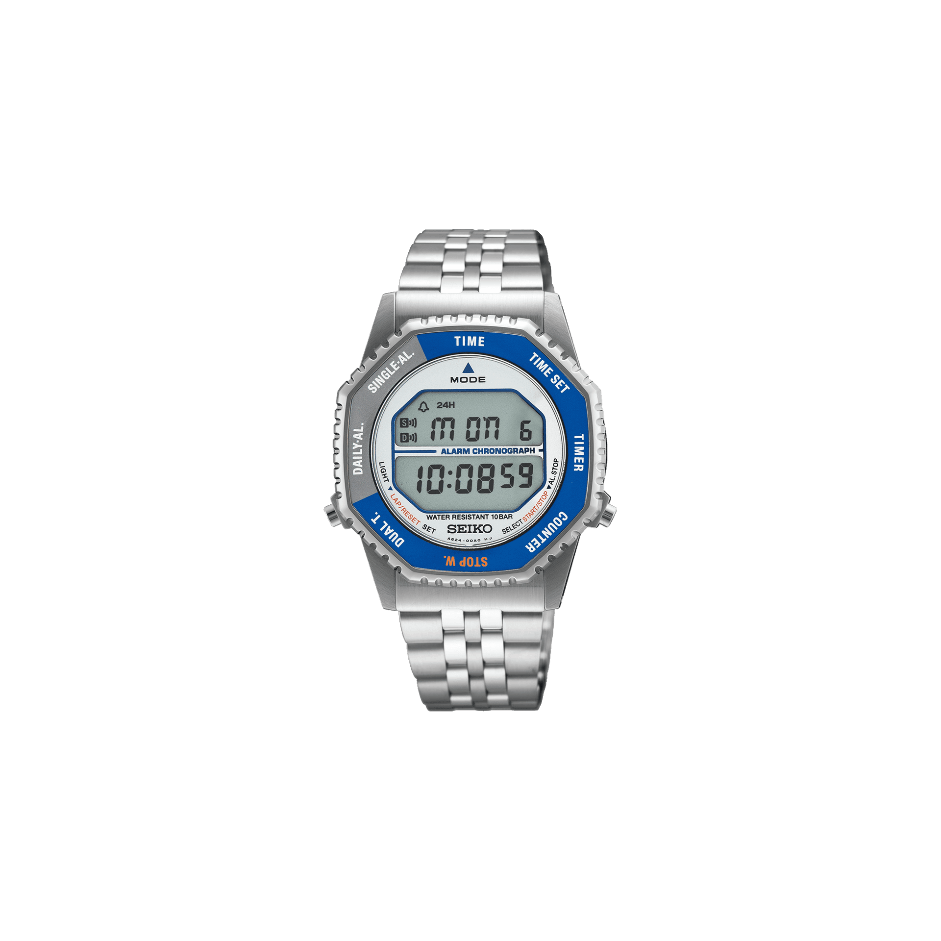 Seiko Montre SPORT — cadran argenté