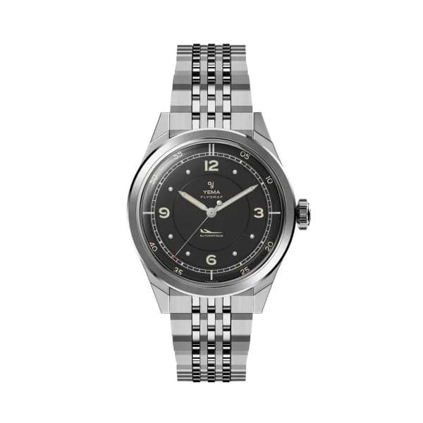 Yema Montre Yema Flygraf Pilot Cadran Noir Bracelet Acier