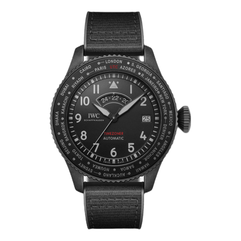 IWC Schaffhausen IWC Montre d’Aviateur Timezoner TOP GUN Ceratanium®