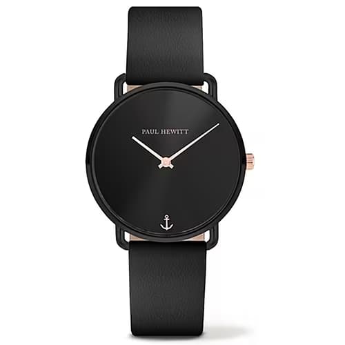 Paul Hewitt Montre Femme PAUL HEWITT en Cuir Noir Etanche