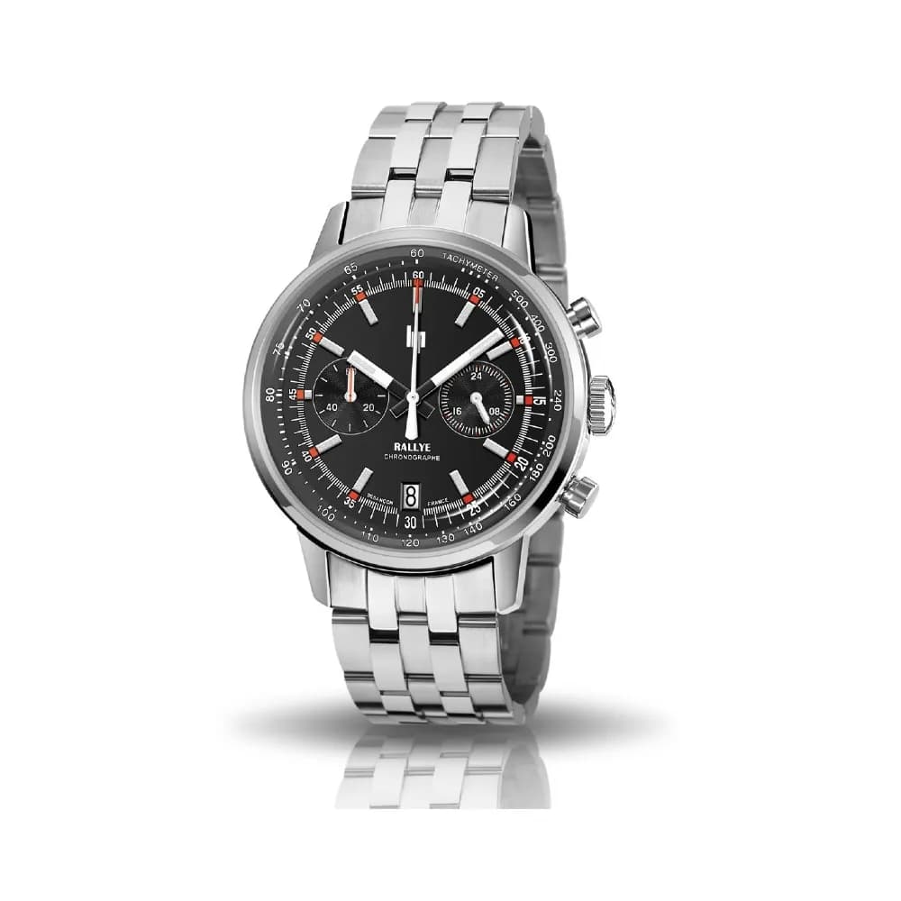 Lip Montre Lip Rallye Hybride - Homme - cadran Noir- 41 mm - Acier 316L - 671817