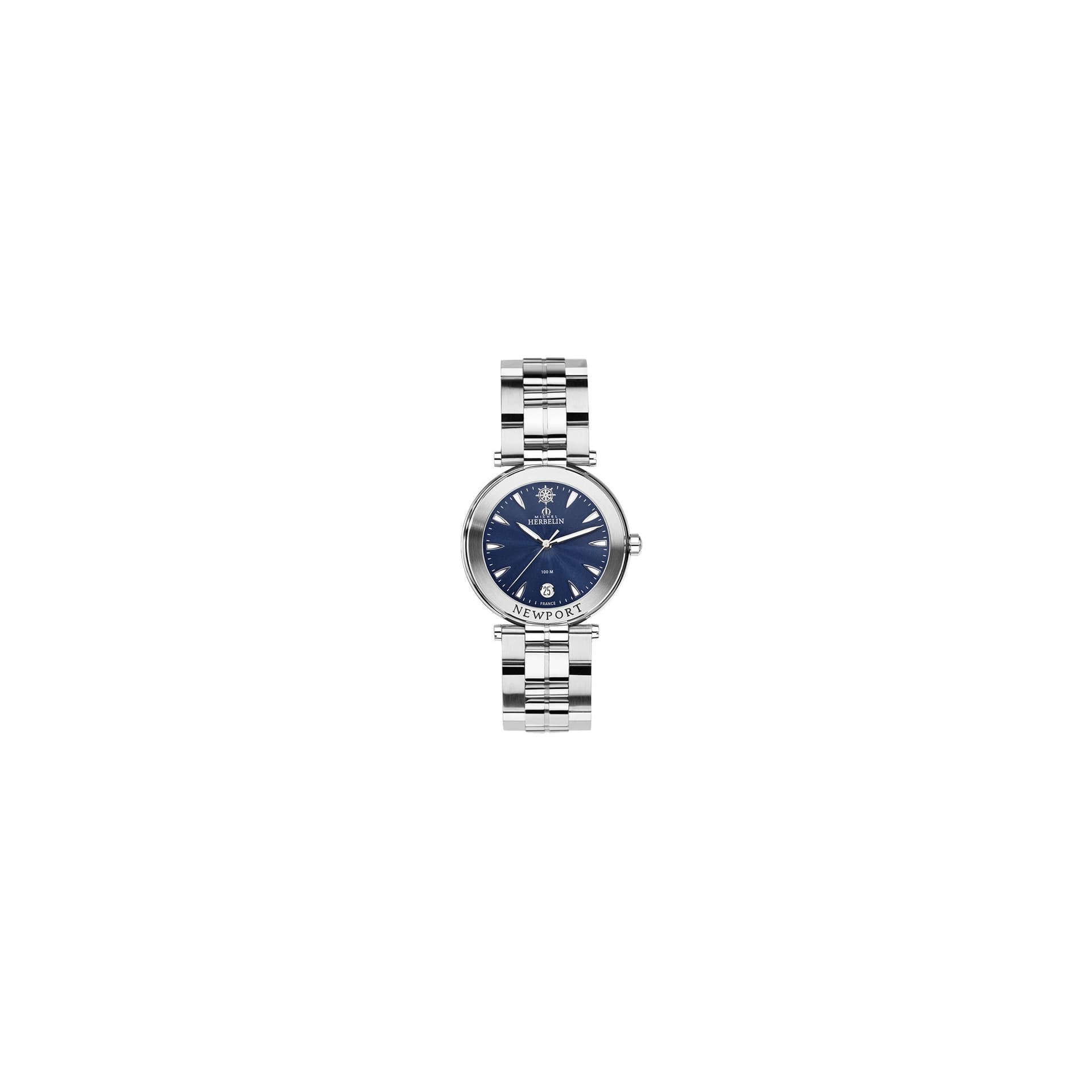 Michel Herbelin Montre Michel Herbelin Newport quartz cadran bleu bracelet acier 38,5 mm