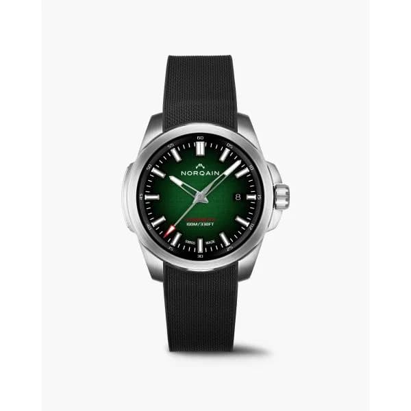 NORQAIN Montre Norqain Independence 40mm Green Gradient Bracelet Caoutchouc