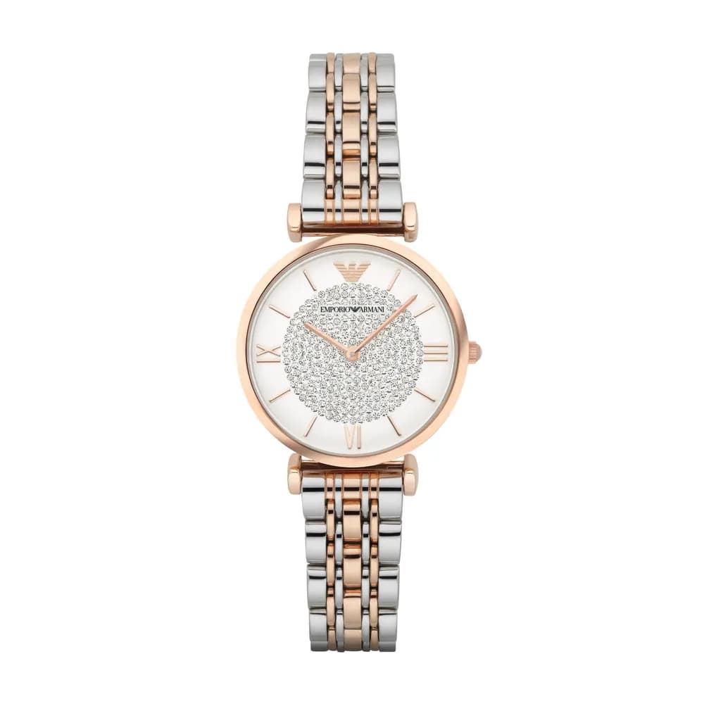 Emporio Armani Montre Analogique Femme Emporio Armani Acier Bicolore AR1926