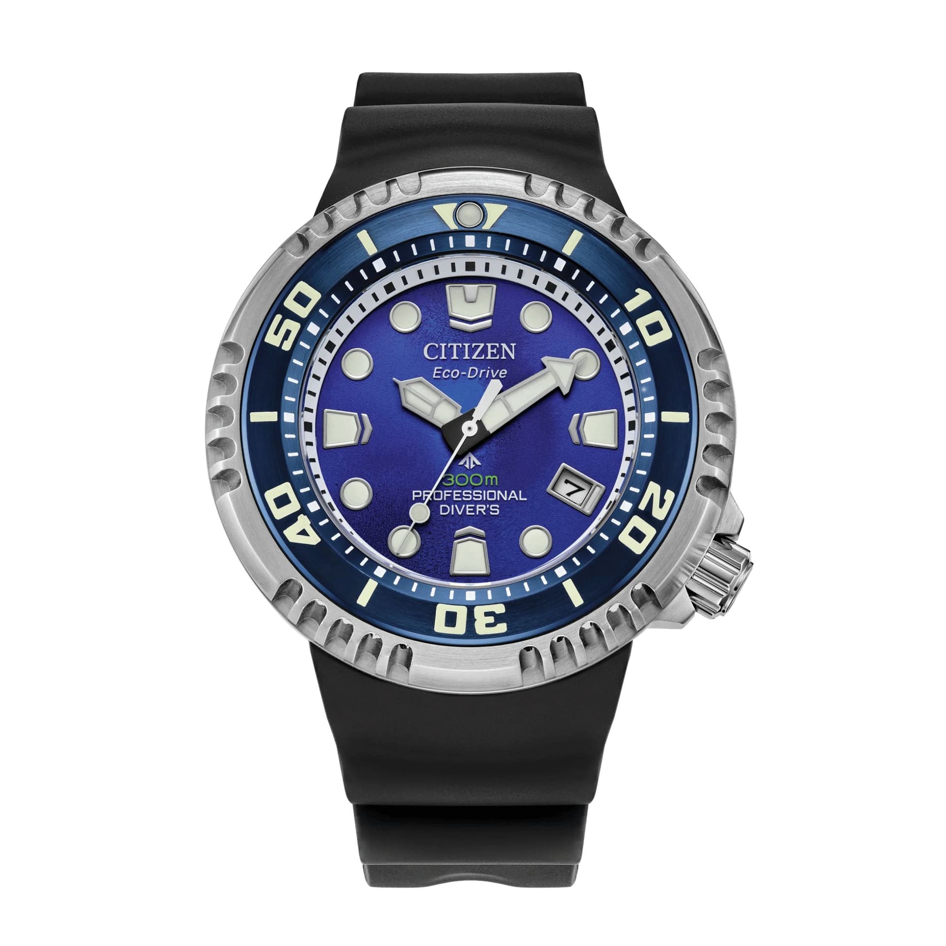 Citizen Montre Citizen Promaster Dive E365 cadran bleu bracelet caoutchouc noir 46 mm