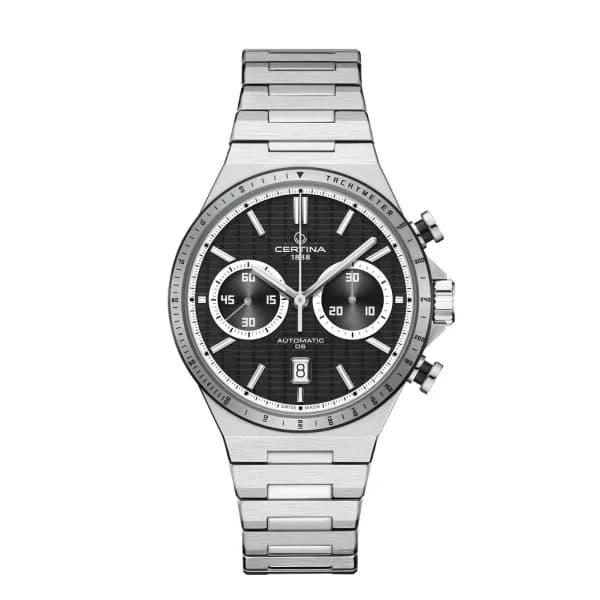 Certina Montre Certina DS-7 Chrono Auto Cadran Noir Bracelet Acier inoxydable