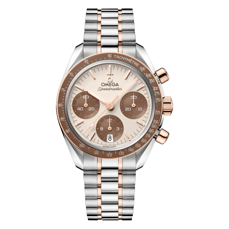 Omega Omega Speedmaster 38 38 mm, acier - or « Sedna™ » sur acier - or « Sedna™ »