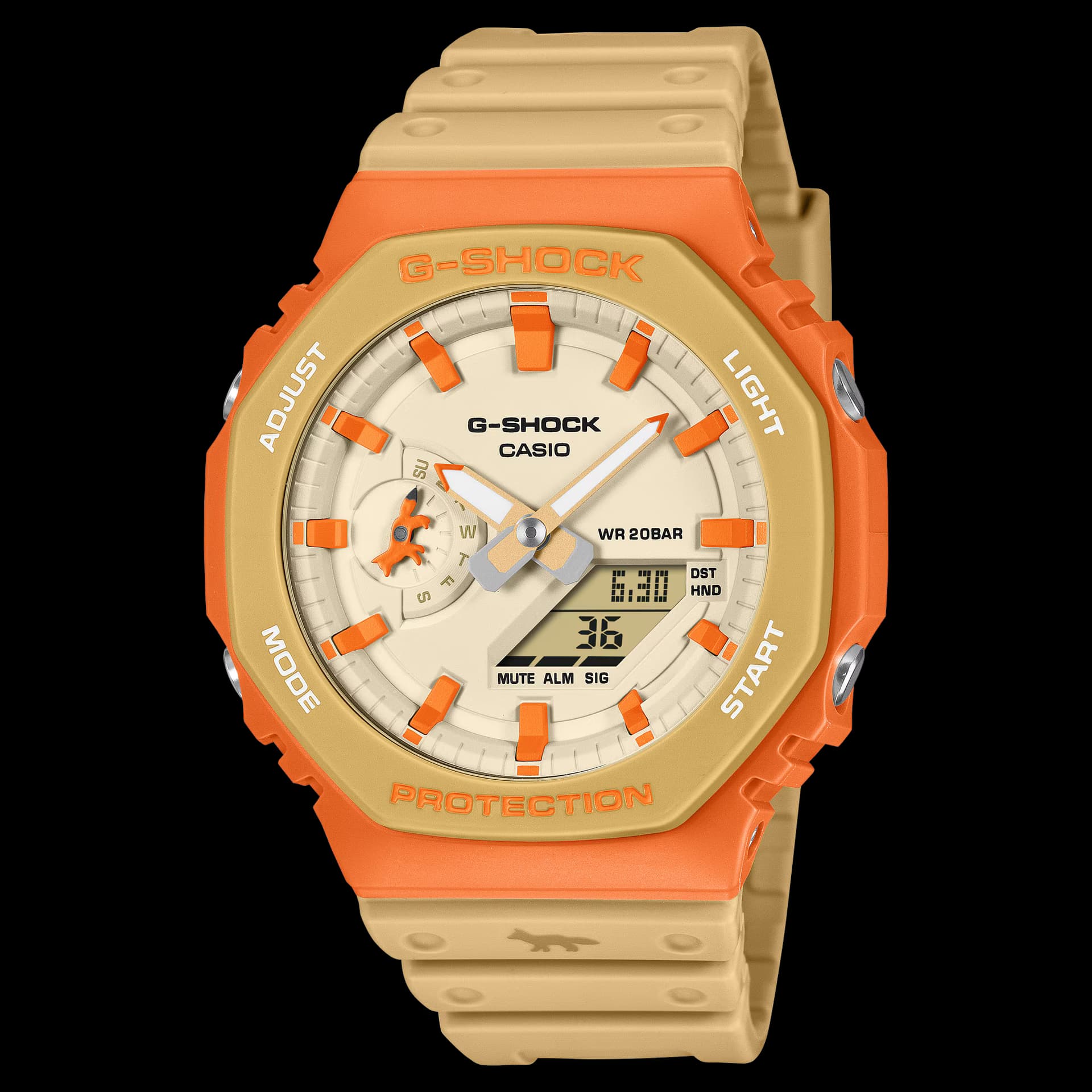 Casio GA-2110 — cadran beige