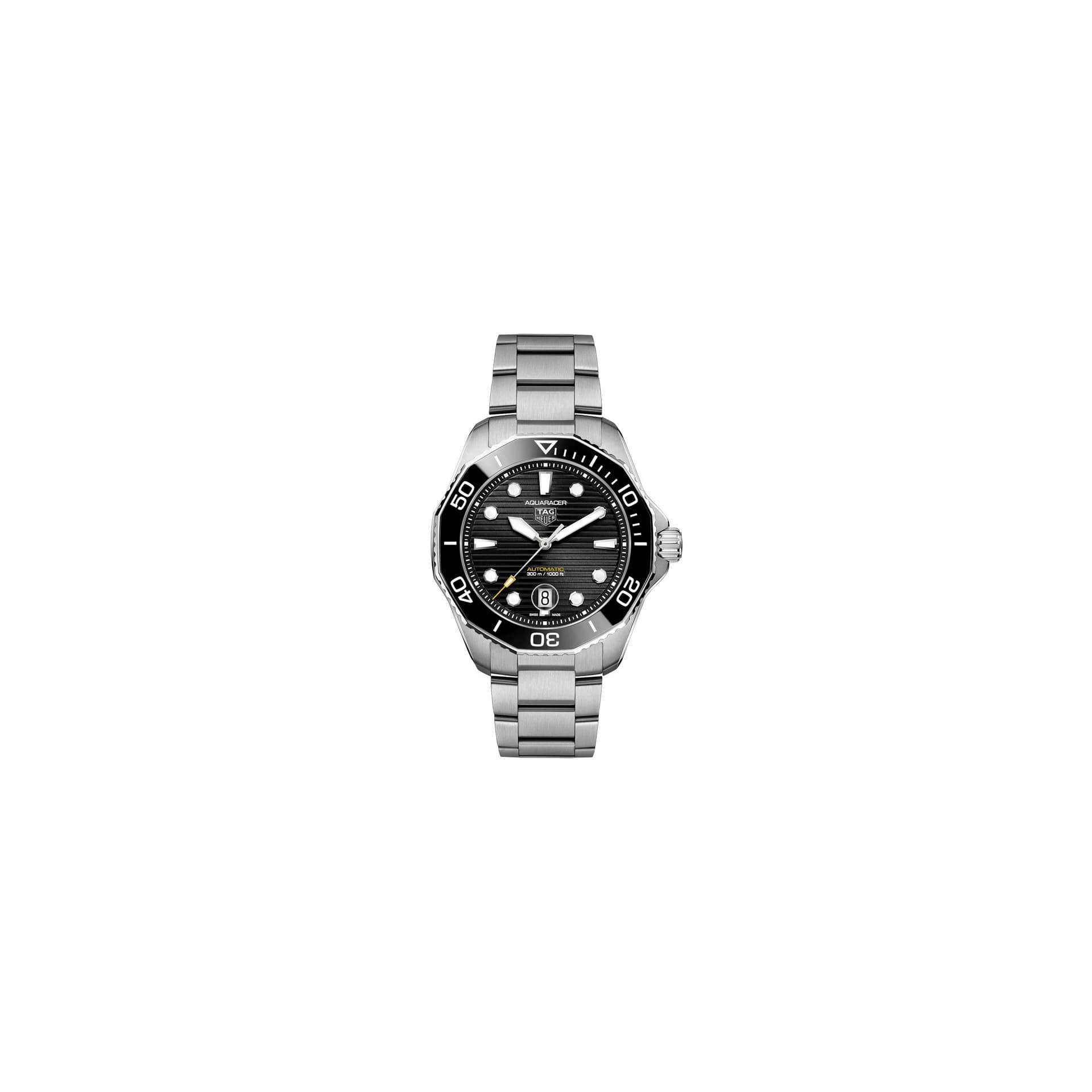 TAG Heuer Montre TAG Heuer Aquaracer Professional 300 Calibre 5 cadran noir bracelet acier 43 mm