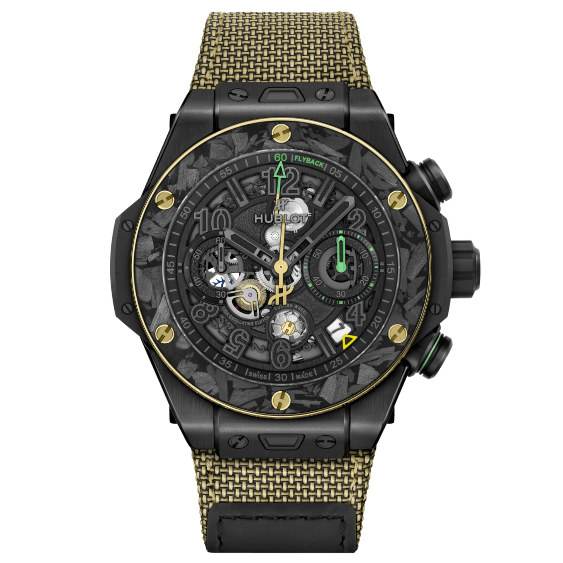 Hublot Montre Hublot Big Bang Reloaded Usain Bolt Ceramic Carbon automatique cadran squelette bracelet caoutchouc 44 mm