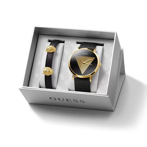 Guess Coffret Montre GUESS Homme en Silicone Noir Etanche