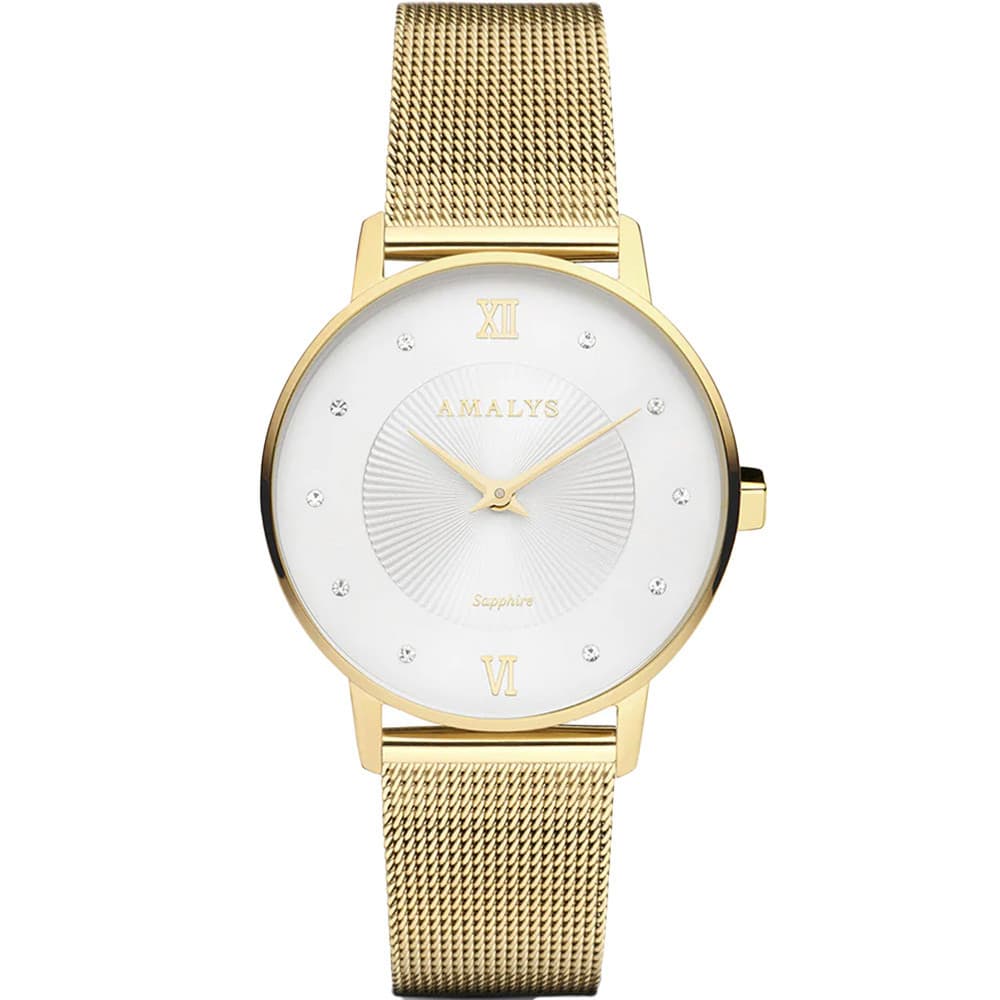 Amalys Montre Amalys Collection Baker en Acier et PVD Doré