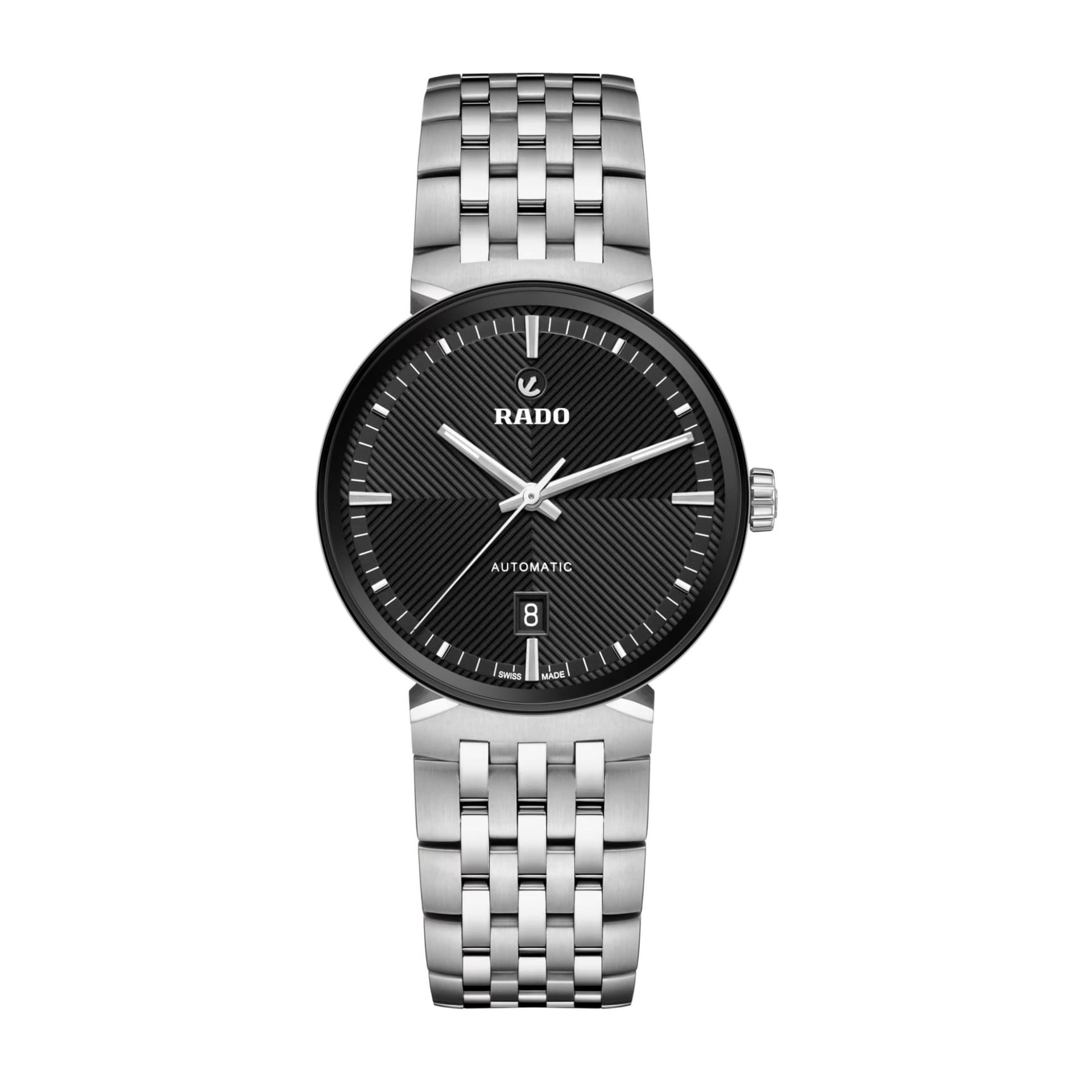 Rado Montre Rado Florence Classic automatique cadran noir bracelet acier 39 mm