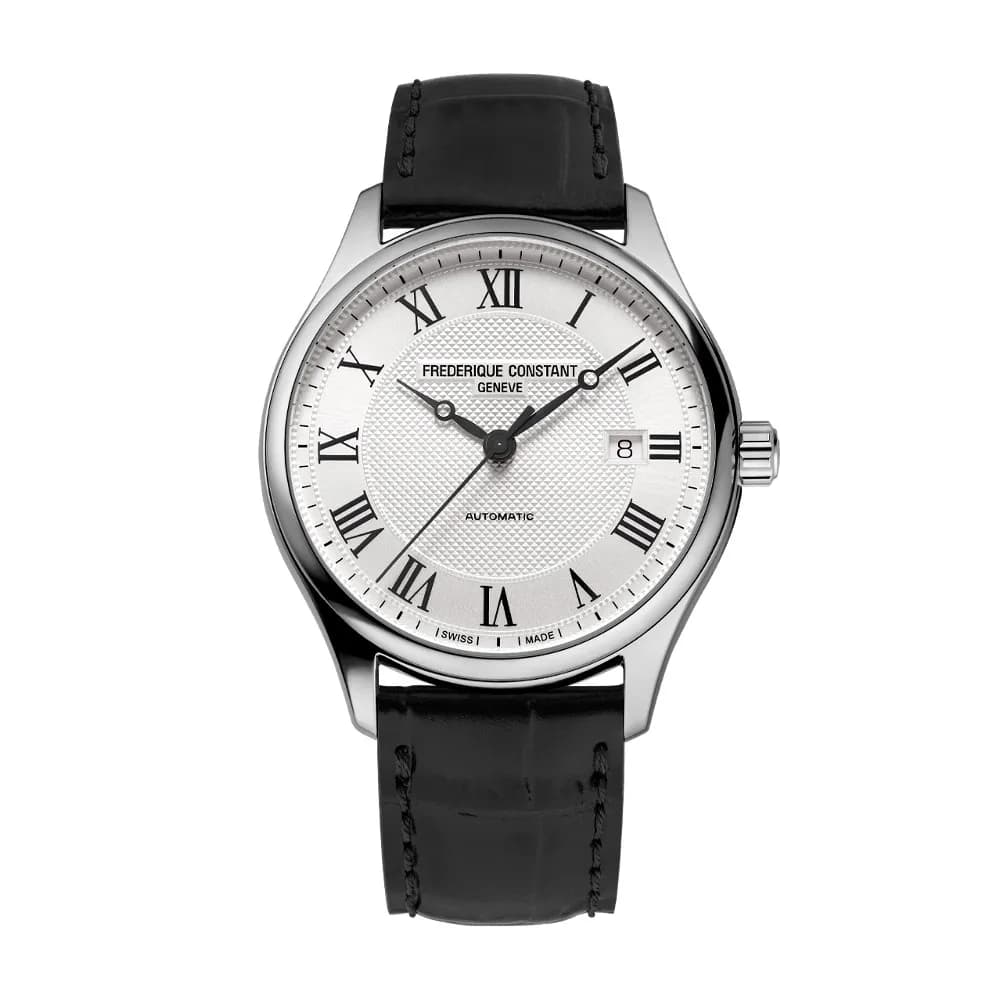 Frédérique Constant Montre Frédérique Constant Classics Index Automatique Cadran Argent Bracelet Cuir - FC-303MC5B6