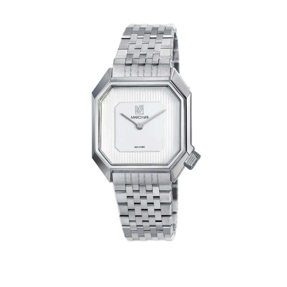 March LA.B Mansart Automatique - White - Acier 7 Maillons