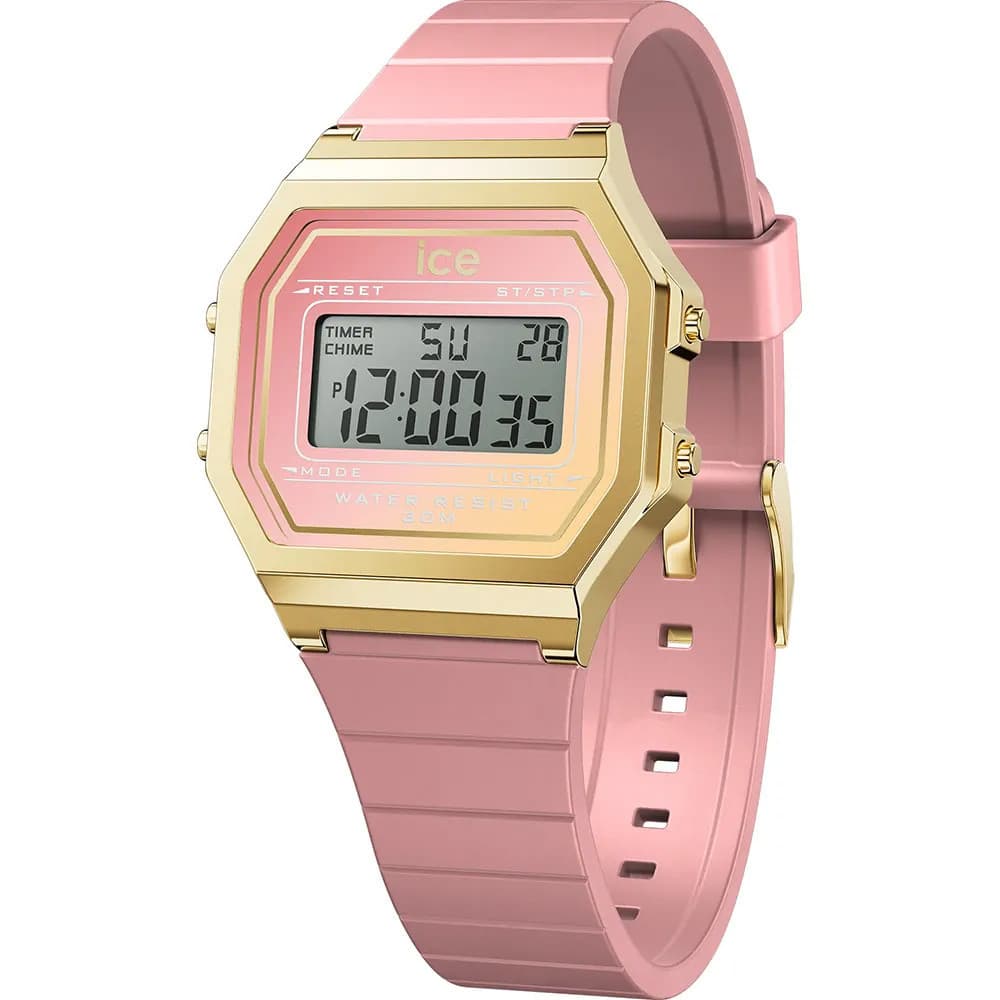 Ice Watch Montre Ice Watch Collection Ice Digit Retro en Silicone Rose