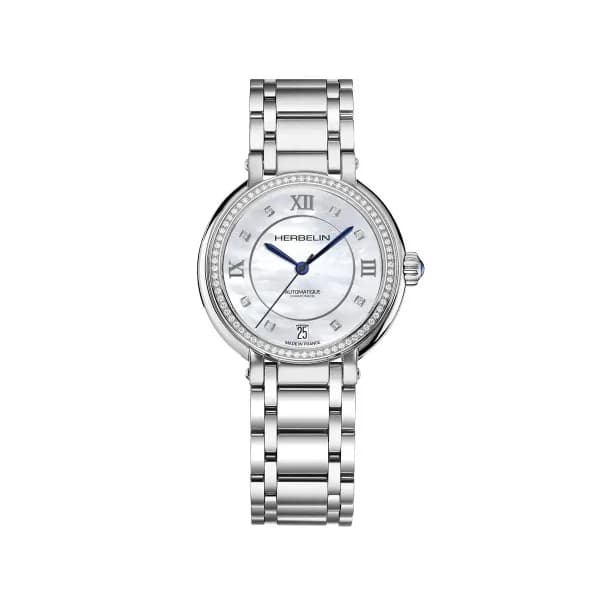 Michel Herbelin Montre Herbelin Galet 1630B72Y89 33,5 mm Automatique Cadran Blanc