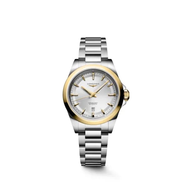 Daniel Gérard Montre Longines Conquest 30 mm Automatique Cadran Argenté Bracelet Acier