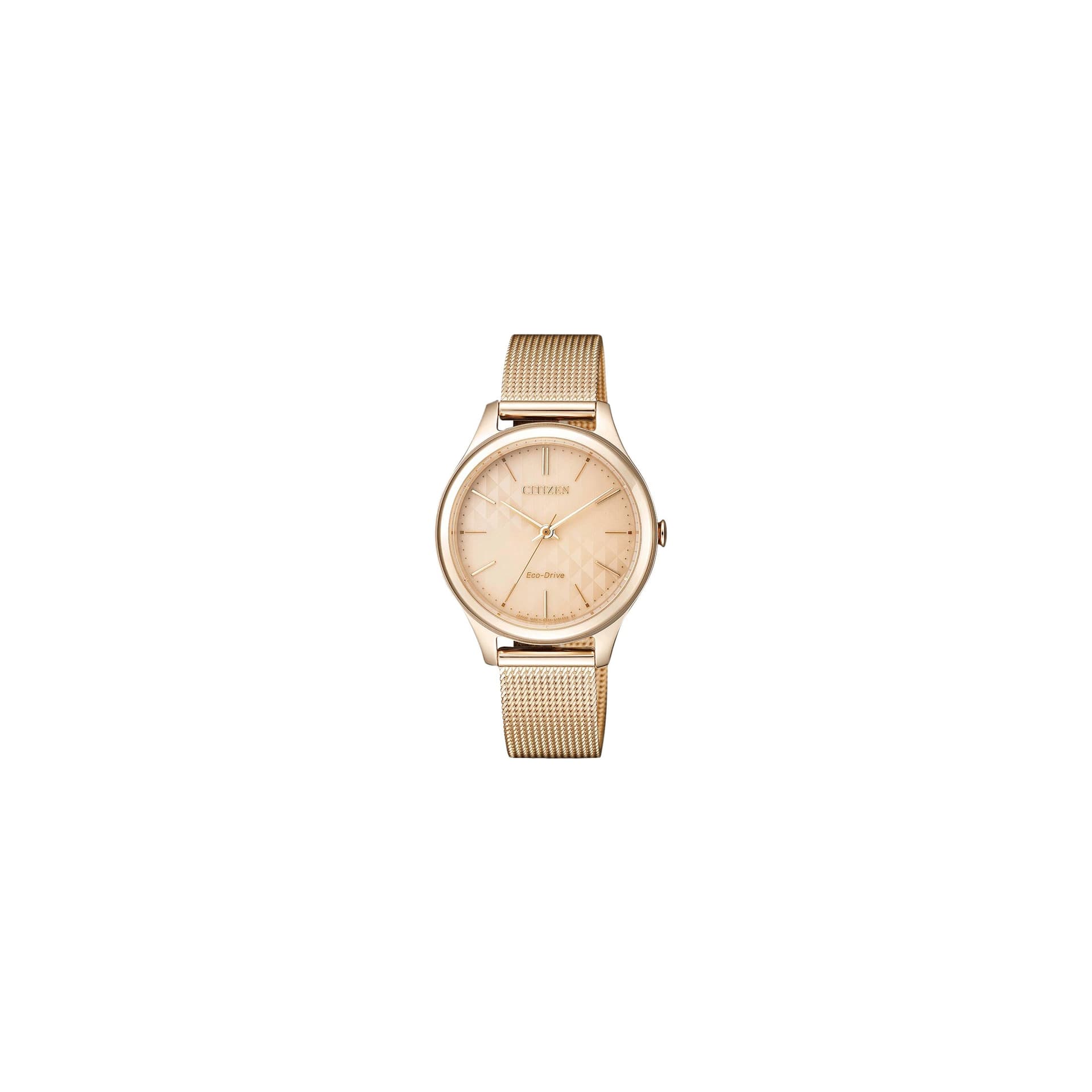 Citizen Montre Citizen Ladies Eco-Drive cadran rose bracelet maille milanaise rose 32 mm
