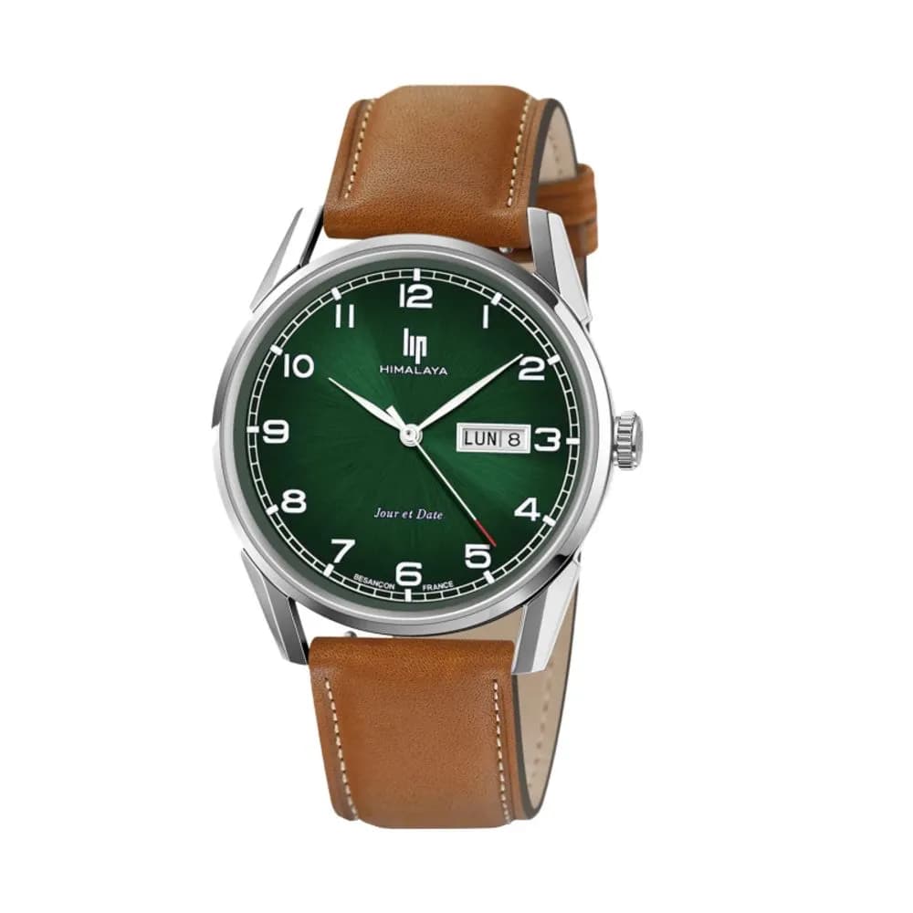 Lip Montre Lip Himalaya Jour date - Homme - cadran Vert foncé- 40 mm - Acier 316L - 671715