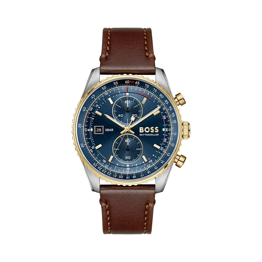 Hugo Boss Montre Hugo Boss Skytraveller Pro Bleu