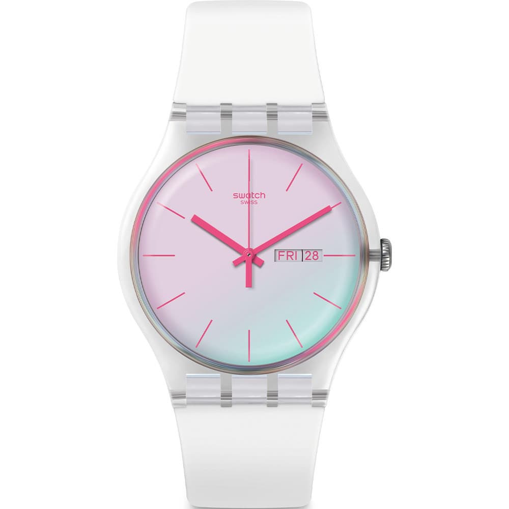 Swatch Montre en Silicone Blanc — boîtier biosource